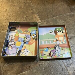 Magnetic Bluey puzzle Game with Traveling tin